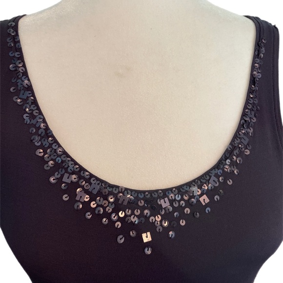 Eileen Fisher system twinset plum purple beaded cami with cardigan set XS - Picture 6 of 14